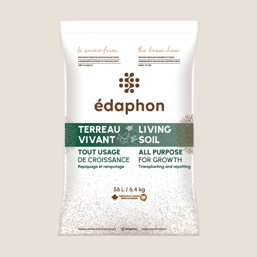 Terreau vivant édaphon - Tout usage de croissance - 56 L