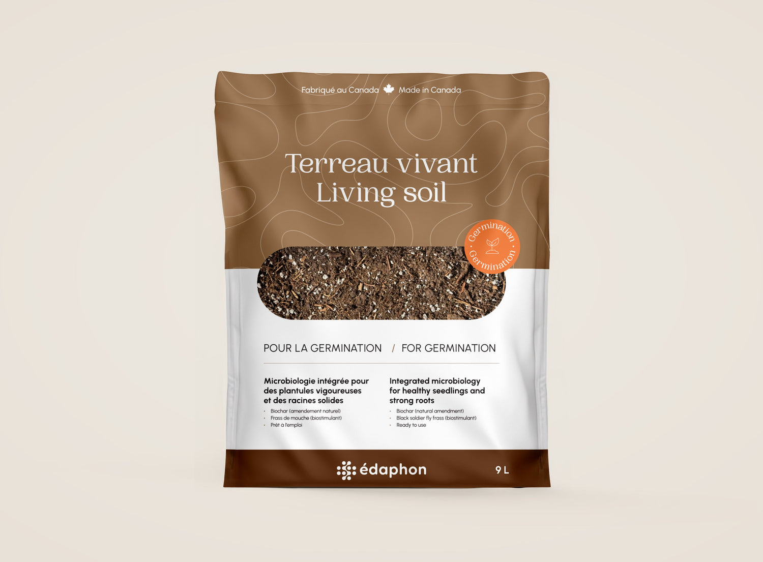 Terreau vivant édaphon - Germination - 9L