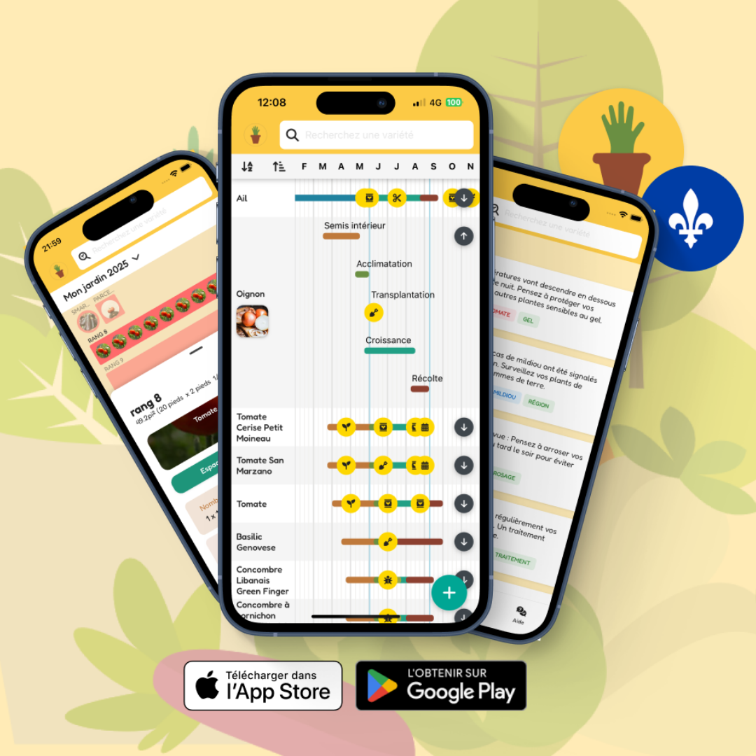 La Main Verte - L'application des potagers québécois