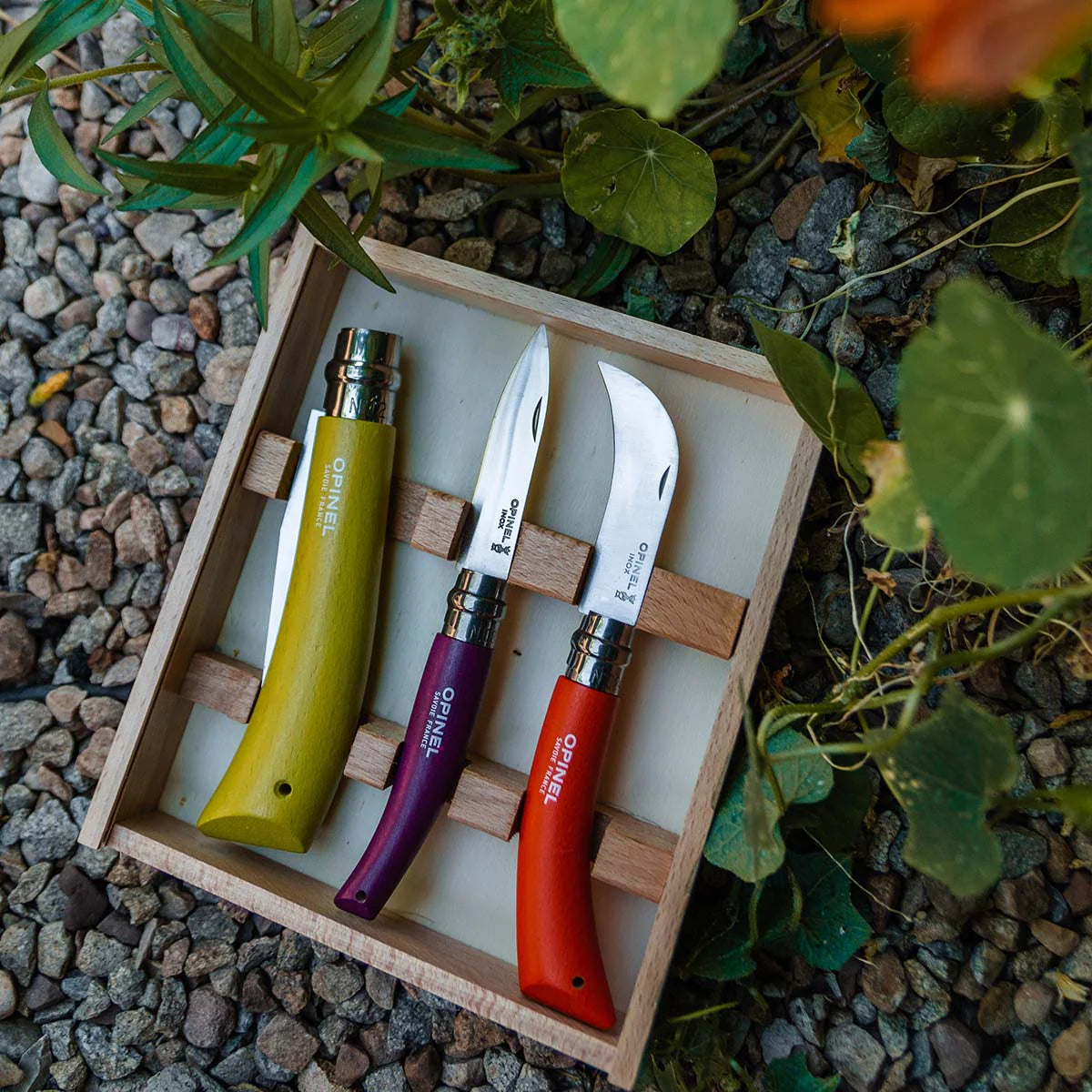 Coffret Les 3 outils du jardinier d’Opinel